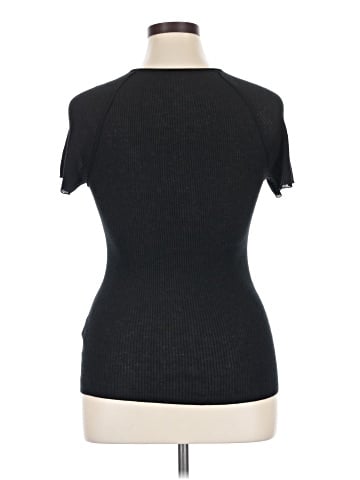 Elie Tahari Short Sleeve Silk Top (view 2)