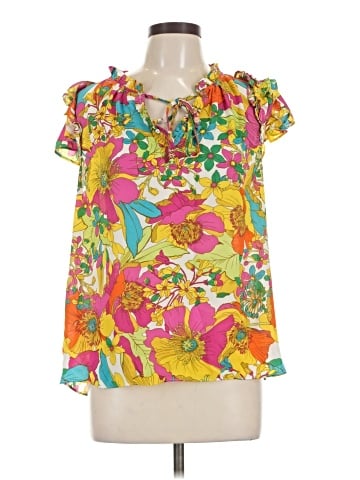 Rose + Olive Short Sleeve Blouse (view 1)