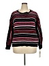 Ruby Rd. 100% Polyester Stripes Black Pullover Sweater Size 2X - photo 1
