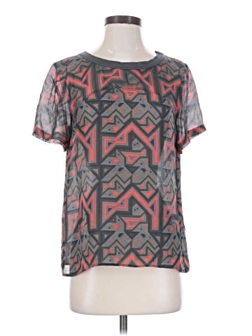 Marc by Marc Jacobs Short Sleeve Silk Top (view 1)