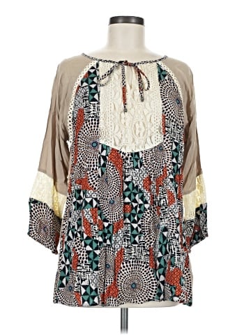 Umgee 3/4 Sleeve Blouse (view 1)