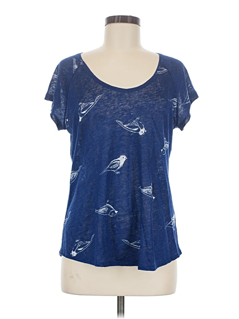 Pre-owned Jcpenney Short Sleeve T-shirt In Blue