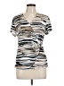 212 Collection Silver Short Sleeve Top Size L - photo 1