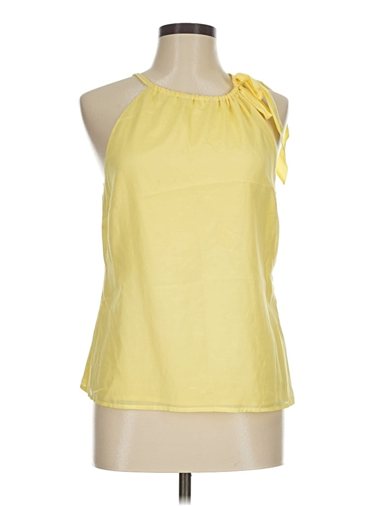Pre-owned Lilly Pulitzer Tank Top Yellow Halter Neckline Tops