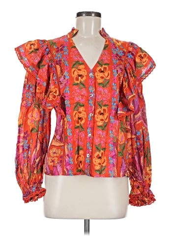 FARM Rio Long Sleeve Blouse (view 1)