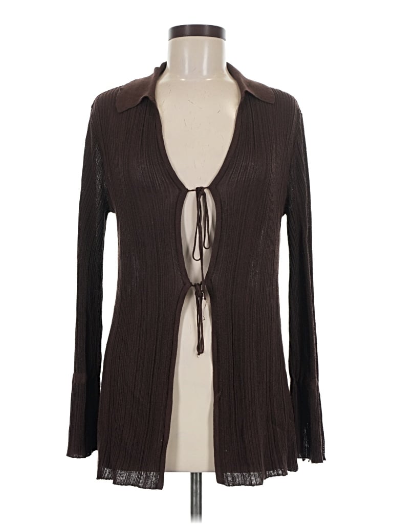 Pre-owned Zara Cardigan Sweater In Brown