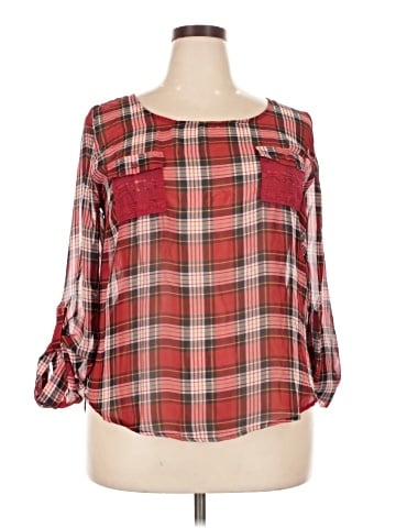 E&M Collection 3/4 Sleeve Blouse (view 1)