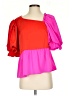 Crosby Color Block Red 3/4 Sleeve Blouse Size S - photo 1