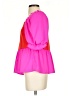Crosby Color Block Red 3/4 Sleeve Blouse Size S - photo 5