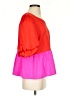 Crosby Color Block Red 3/4 Sleeve Blouse Size S - photo 4