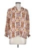 Eclair 100% Polyester Brown 3/4 Sleeve Blouse Size M - photo 1