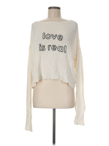 Peace Love World Pullover Sweater (view 1)