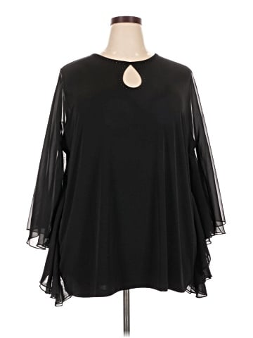 Ulla Popken 3/4 Sleeve Blouse (view 1)