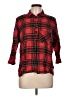 Zara Basic Plaid Red 3/4 Sleeve Button-Down Shirt Size L - photo 1
