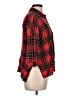 Zara Basic Plaid Red 3/4 Sleeve Button-Down Shirt Size L - photo 4