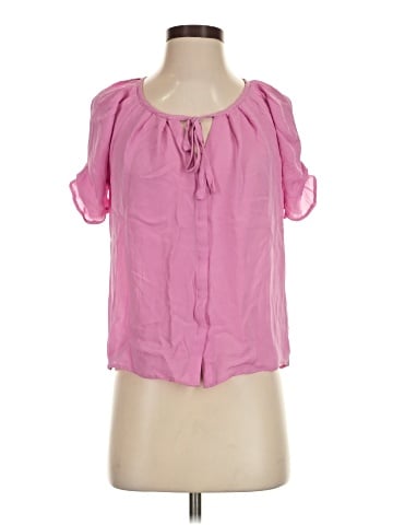 Joie Short Sleeve Silk Top (view 1)