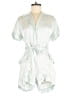 Lita By Ciara 100% Viscose Metallic Silver Romper Size M - photo 1