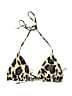 Michael Kors Animal Print Gold Tan Swimsuit Top Size 8 - photo 1