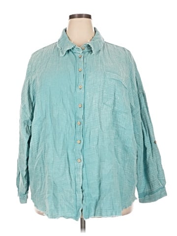 Zenana 3/4 Sleeve Button-Down Shirt (view 1)
