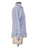 J.Crew 100% Linen Blue Long Sleeve Button-Down Shirt Size 2 - photo 4