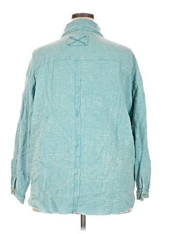 Zenana 3/4 Sleeve Button-Down Shirt (view 2)