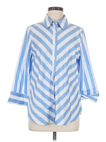 Draper's & Damon's 3/4 Sleeve Button-Down Shirt (view 1)