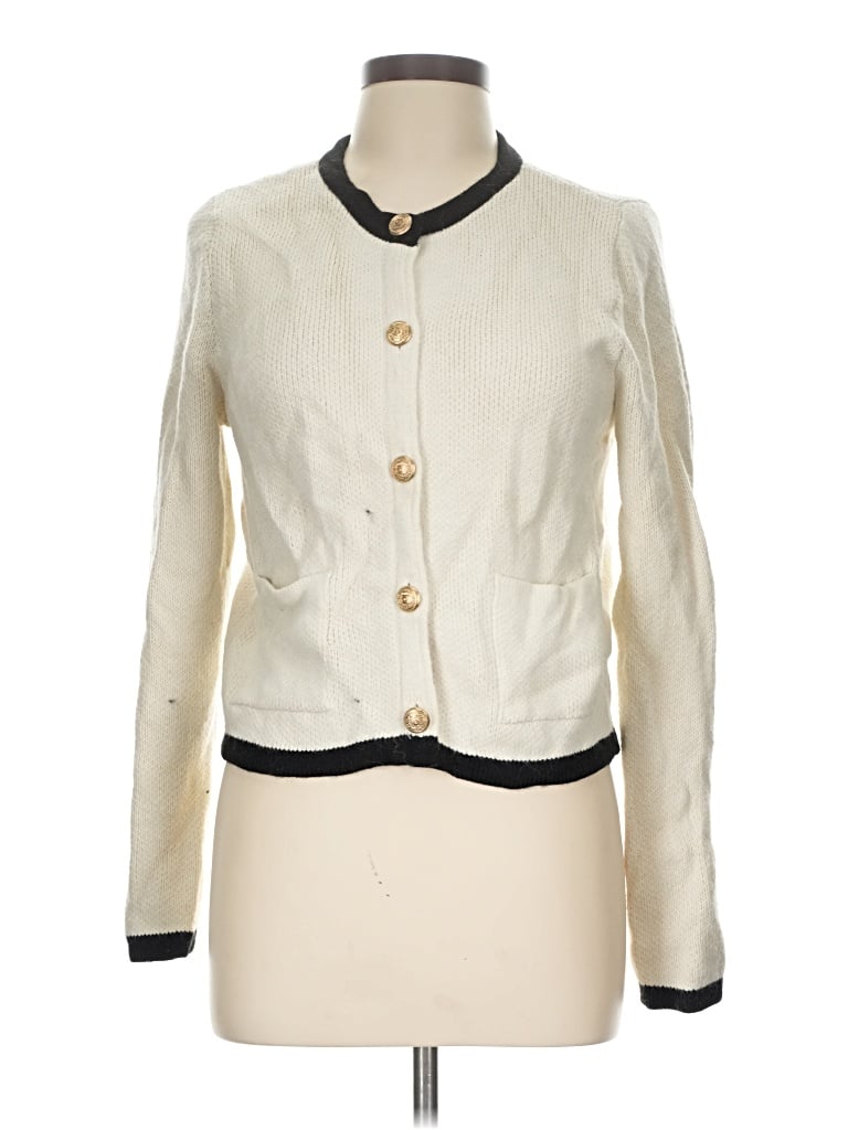 Pre-owned Zara Cardigan Sweater In Ivory