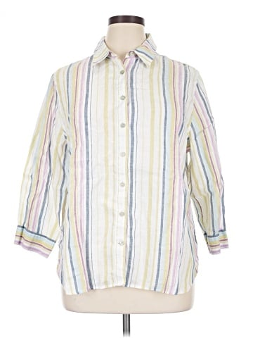Chico's 3/4 Sleeve Button-Down Shirt (view 1)