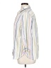 Chico's 100% Linen Stripes Ivory 3/4 Sleeve Button-Down Shirt Size XL (3) - photo 5