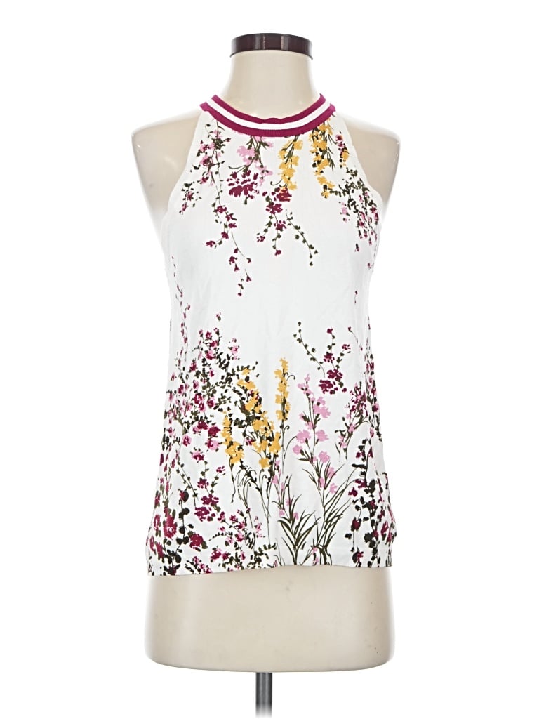 Pre-owned Daniel Rainn Sleeveless Blouse In White