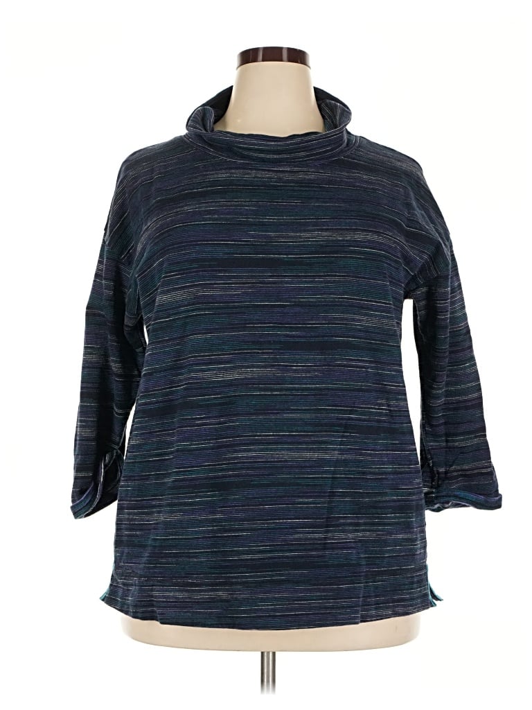 Pre-owned T By Talbots Pullover Sweater In Blue