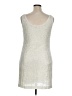 Ann Taylor 100% Polyester Silver Cocktail Dress Size 14 - photo 2