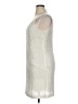 Ann Taylor 100% Polyester Silver Cocktail Dress Size 14 - photo 5