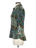 Essentials by Milano 100% Polyester Teal 3/4 Sleeve Blouse Size M - photo 5