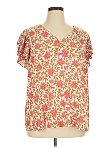 Cynthia Rowley Short Sleeve Blouse (view 1)