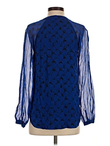 Diane von Furstenberg Long Sleeve Silk Top (view 2)