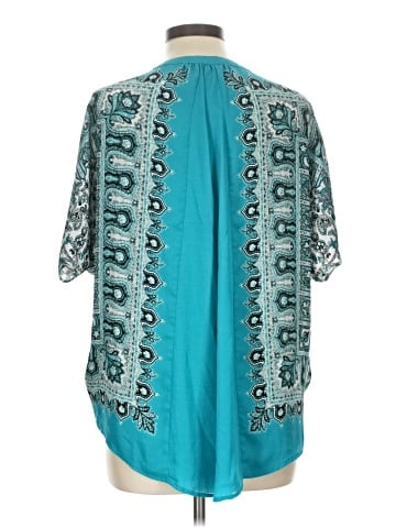 Rose + Olive Short Sleeve Blouse (view 2)