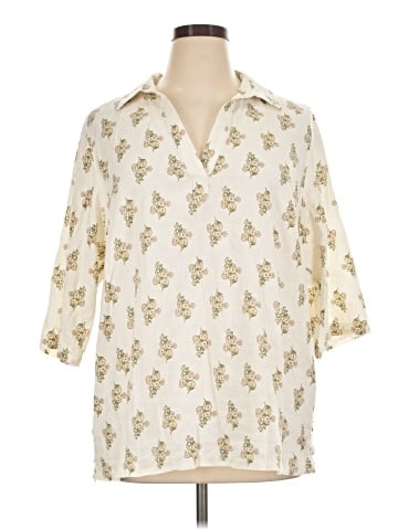 RACHEL Rachel Roy 3/4 Sleeve Button-Down Shirt (view 1)