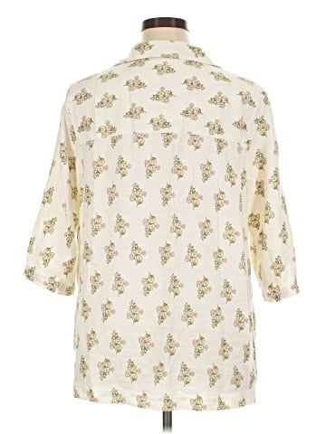 RACHEL Rachel Roy 3/4 Sleeve Button-Down Shirt (view 2)