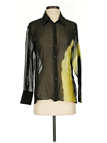 Massimo Dutti Long Sleeve Silk Top (view 1)