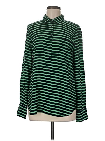 J.Crew Factory Store Long Sleeve Silk Top (view 1)