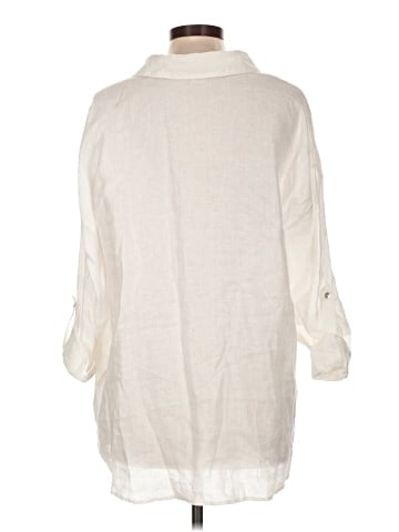 Magaschoni 3/4 Sleeve Button-Down Shirt (view 2)