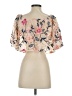 Bebe Floral Pink Short Sleeve Blouse Size S - photo 2