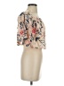 Bebe Floral Pink Short Sleeve Blouse Size S - photo 4