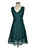 J.Crew 100% Polyester Chevron-herringbone Teal Cocktail Dress Size 0 - photo 1