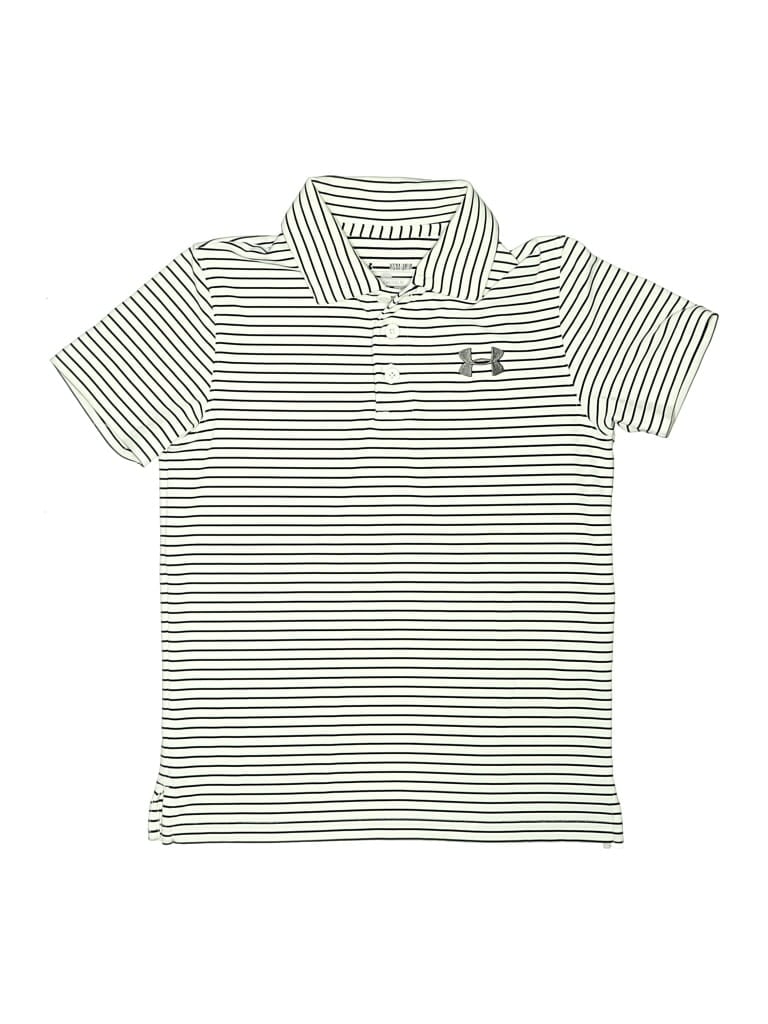 Pre-owned Under Armour Kids' Short Sleeve Polo Shirt In Ivory
