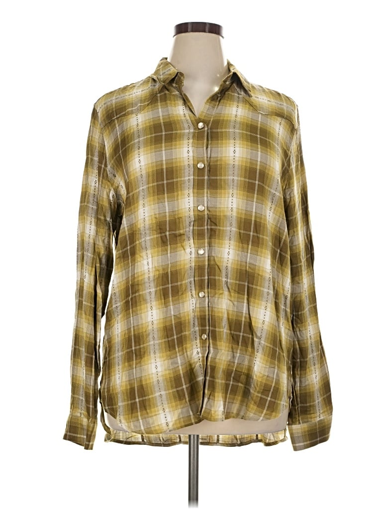 Pre-owned Jane And Delancey Long Sleeve Button Down Shirt In Yellow