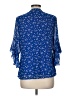 Timeson 100% Polyester Blue 3/4 Sleeve Blouse Size M - photo 2