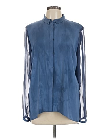 Elie Tahari Long Sleeve Silk Top (view 1)