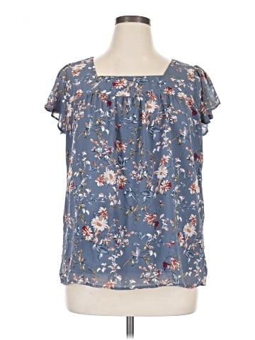 Allegra K Short Sleeve Blouse (view 1)
